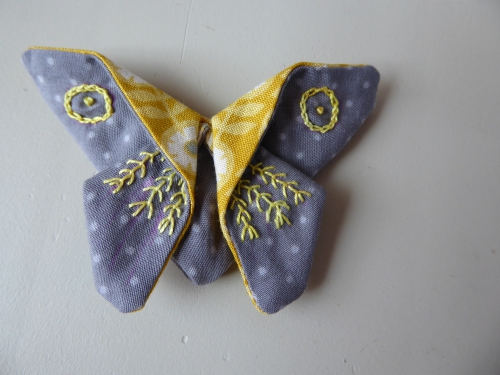 papillon en origami tissu