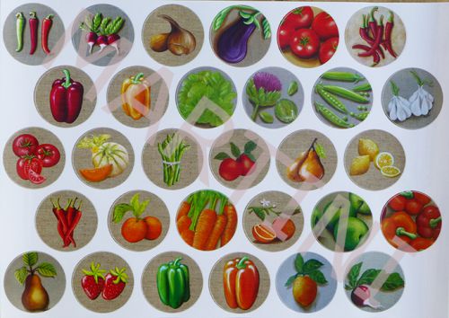 sticker gourmandises; stickers légumes, autocollant gourmand