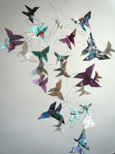 mobile papillon en origami