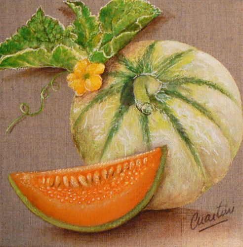 tableau melon, peinture melon 