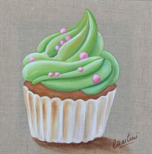 tableau cupcake, peinture cupcake