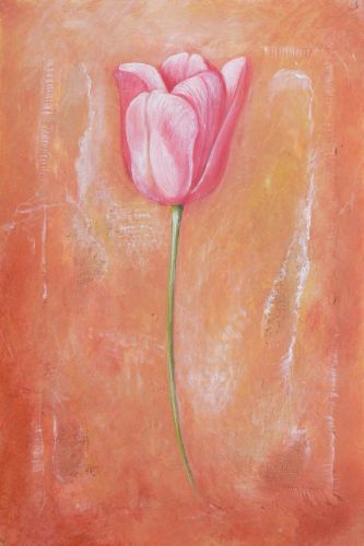 tableau tulipe, peinture tulipe, tableau fleur